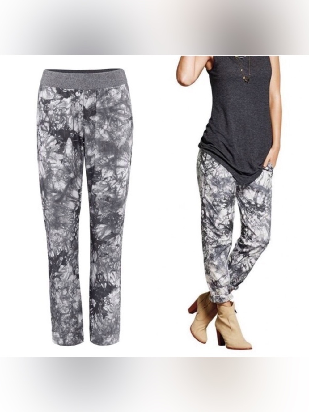 Cabi Marble Pants Tie Dye Pull On Jogger Pants Large
